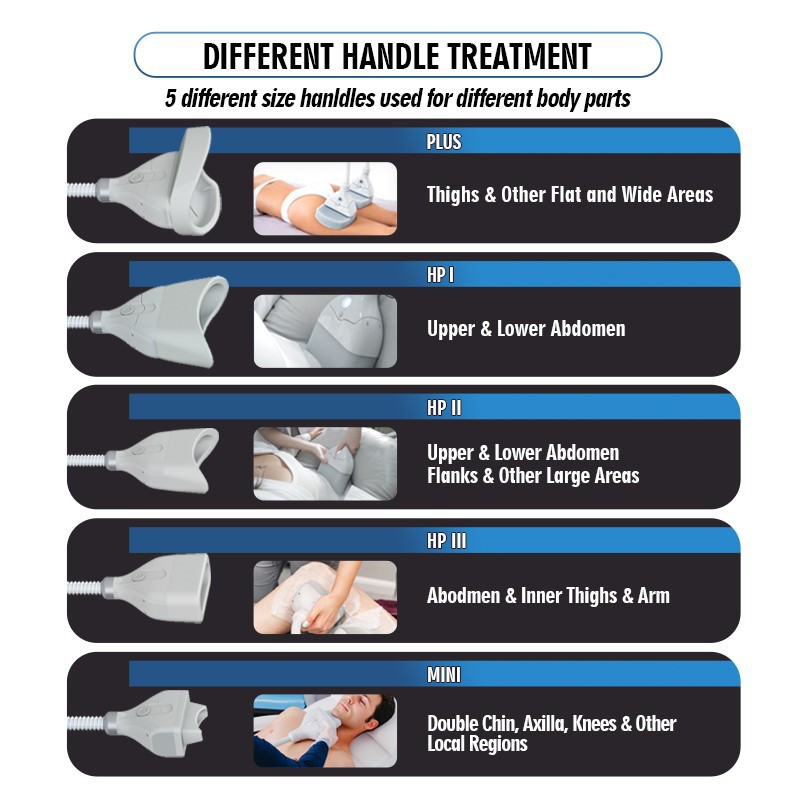 cryolipolysis fat freezing machine 5 handpieces